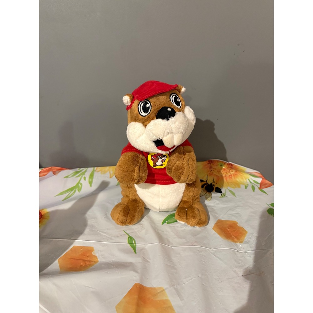 Buc-ee's Mascot Plush Beaver Stuffed Animal Red Shirt and Hat Texas Souvenir